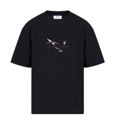 חולצה BALR מידות XS-XXL לגברים בגוון שחור עם הדפס ציפורים