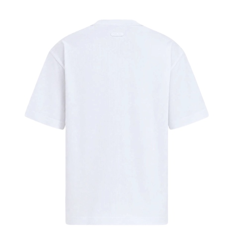 חולצה BALR מידות XS-XXL לגברים בגוון לבן עם הדפס ציפורים - מבט צד