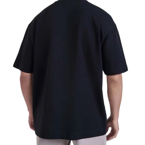 חולצה BALR מידות XS-XXL לגברים בגוון שחור עם הדפס ציפורים - תקריב