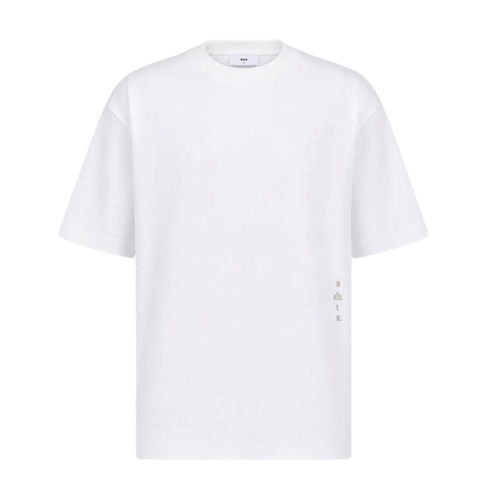 חולצה BALR מידות XS-XXL לגברים בגוון לבן עם כיתוב