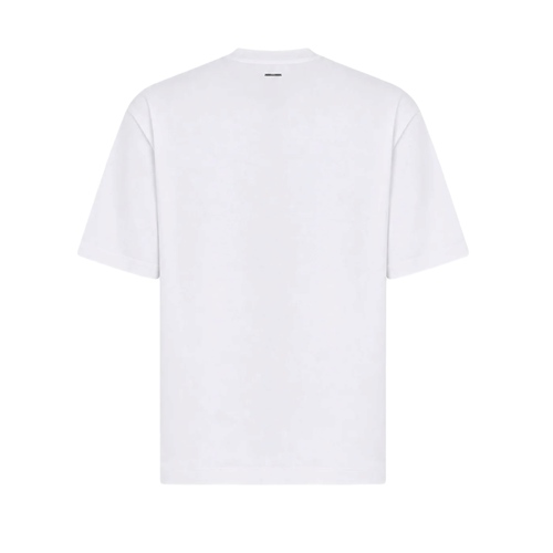 חולצה BALR מידות XS-XXL לגברים בגוון לבן עם כיתוב - מבט צד