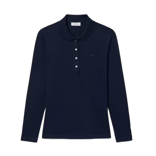 חולצה LACOSTE מידות XS-XL לנשים בגוון כחול - מבט צד
