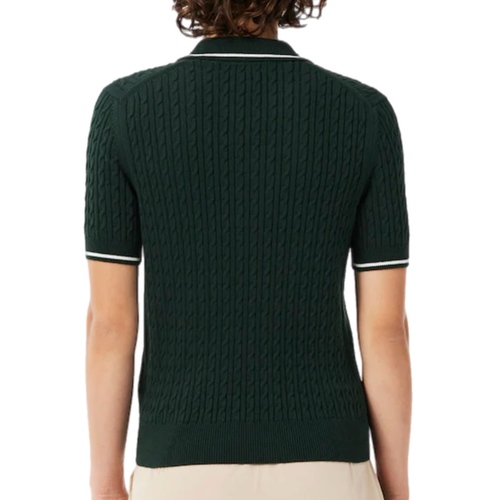 חולצה LACOSTE מידות XS-XL לנשים בגוון ירוק - מבט נוסף