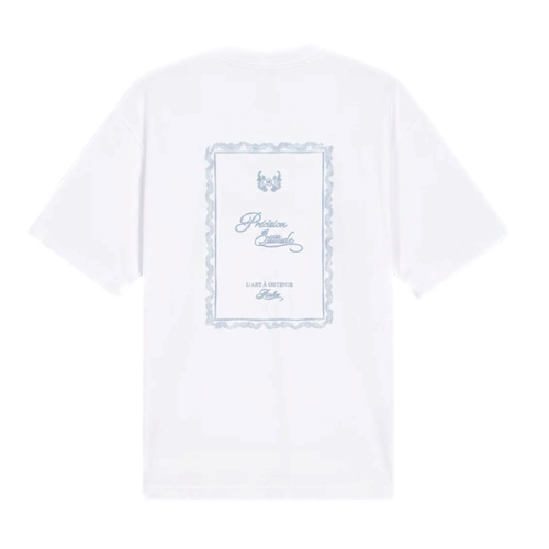 חולצה AINKER מידות XS-XXL לגברים בגוון לבן עם חתימה צבעונית - מבט צד