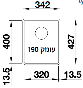 כיור מטבח דגם  סבליין BLANCO 320-F- יבואן רשמי ניגא- יבואן רשמי ניגא