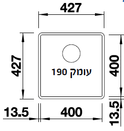 כיור מטבח דגם סבליין BLANCO 400-F- יבואן רשמי ניגא