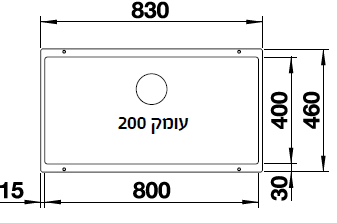 כיור מטבח דגם סבליין BLANCO 800-U- ניגא יבואן רשמי