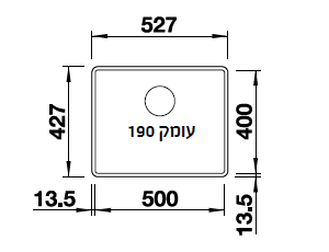 כיור מטבח דגם סבליין BLANCO 500-F- ניגא יבואן רשמי