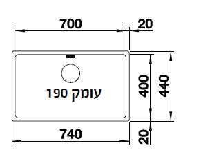 כיור דגם אנדאנו BLANCO  700-IF - יבואן רשמי!