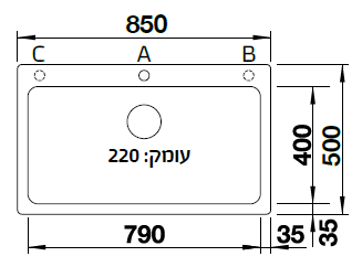 כיור דגם נאיה BLANCO  9XL - יבואן רשמי!