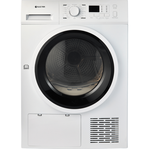 מייבש כביסה 8 ק"ג משאבת חום Heat Pump אלקטרה Electra EL896 - צבע לבן