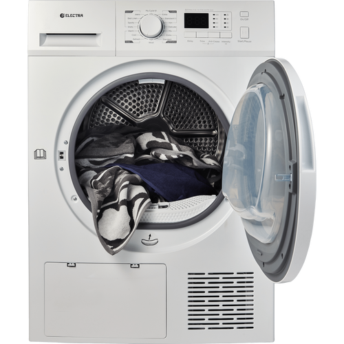 מייבש כביסה 8 ק"ג משאבת חום Heat Pump אלקטרה Electra EL896 - צבע לבן