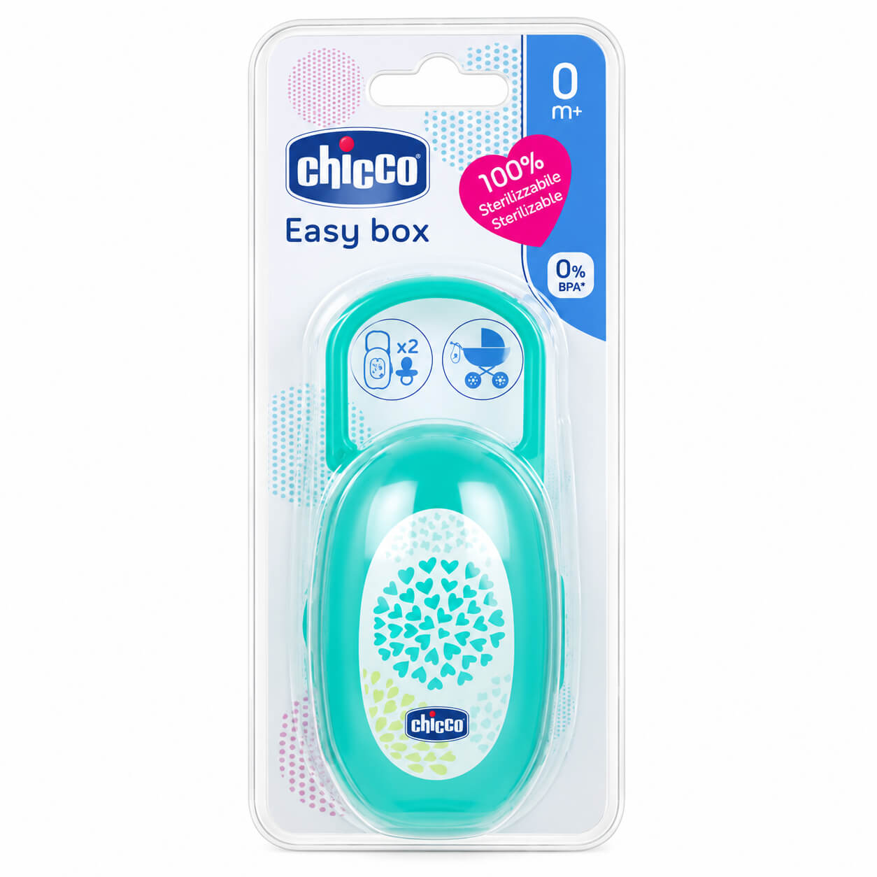 קופסה למוצץ עם איורים Chicco