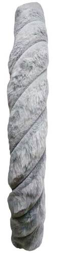 15453 Twisted Faux Fur Steering Wheel Cover | Black Color
