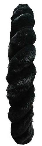 16235 Twisted Faux Fur Steering Wheel Cover | Gray Color