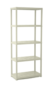 כוננית פלסטיק 5 מדפים 15" PLATINE צבע קרם רהם - תוצרת ישראל 