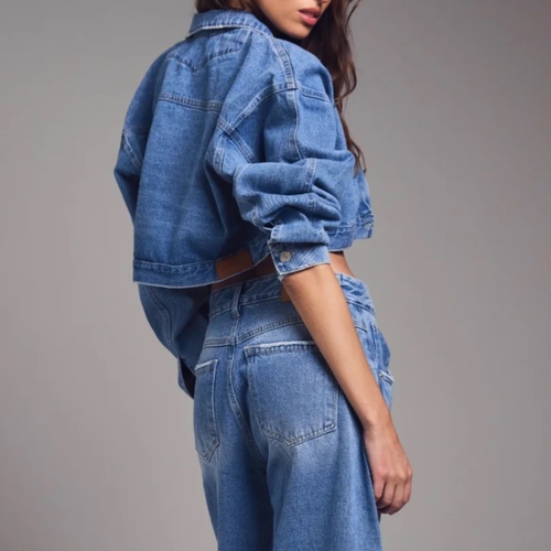 גקט Cropped Light Denim NURIT KIMHI מידות S-L לנשים - מבט צד