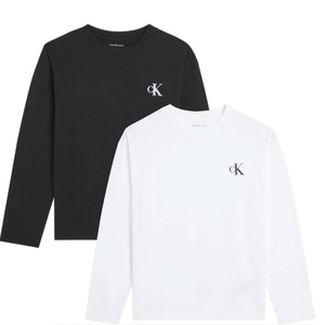 מארז 2 חולצות CALVIN KLEIN מידות 4-16 לילדים שחור ולבן