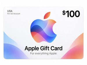 כרטיס מתנה דיגיטלי Apple USA – $100 