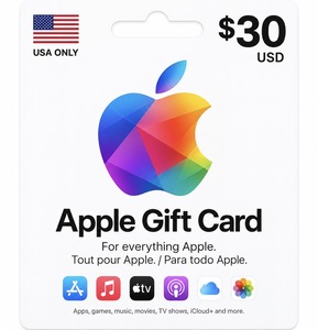 כרטיס מתנה דיגיטלי Apple USA בשווי $30