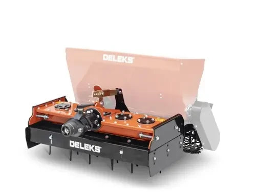 מתחחת אדמה אנכית DELEKS ZEUSKR70 עם מערכת להבים אנכיים ורולר אחורי ליישור הקרקע
