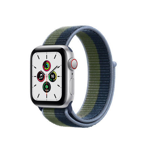 40mm Apple Watch SE GPS + Cellular, Aluminium Case with Sport Loop