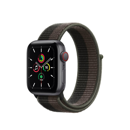 40mm Apple Watch SE GPS + Cellular, Aluminium Case with Sport Loop