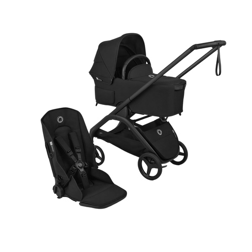 עגלת בוגבו דרגונפליי פלוס Bugaboo Dragonfly צבע שלדה:שחור,בדים שחורים, גגון שחור