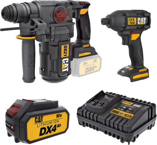 CAT DX2120 2+מטעןX4A 18 פטישון+אימפקטV סט