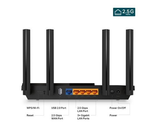 נתב | TPLink Archer AX55 Pro Multi-Gigabit | Wi-Fi 6 Router 2x 2.5GBE