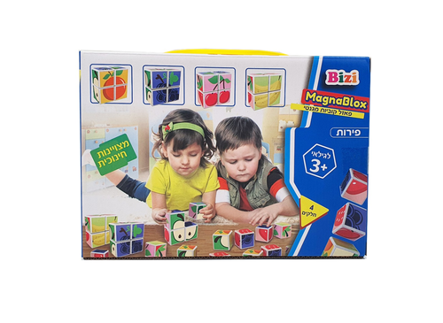 פאזל תלת מימדי מ 4 קוביות מגנטיות – פירות