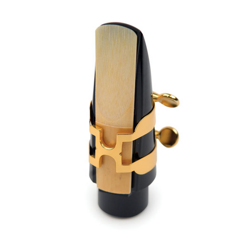 זוית נוספת Rico HAS1G Gold Alto Sax Ligature and Cap