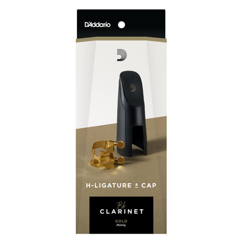זוית נוספת Rico H-Ligature & Cap - Bb Clarinet - Gold