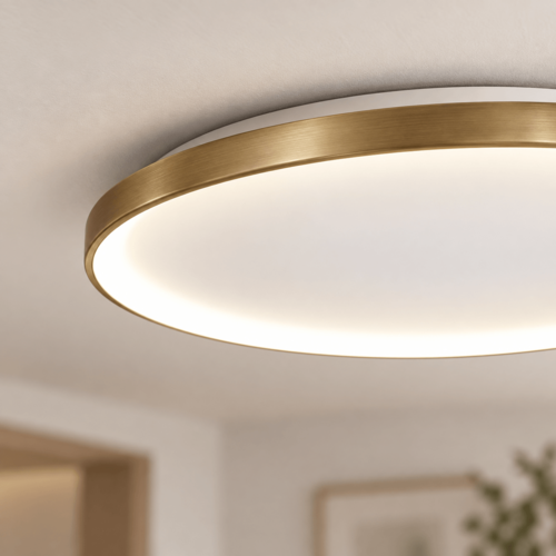 פלפון LED צמוד תקרה מרחף עם טבעת פליז – 6022051