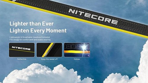 פנס ראש נטען 400 לומן NU25 MCT - Nitecore 
