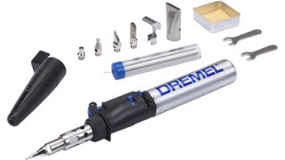 מלחם ומבער גז רב-שימושי דרימל DREMEL VERSATIP כולל 7 אביזרים