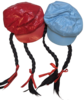 כובעים מצחייה מיוחדים עם צמות, 10 יחידות