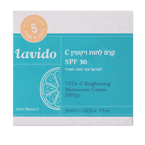 קרם לחות ויטמין C עם SPF 30 – Lavido (50 מ"ל)