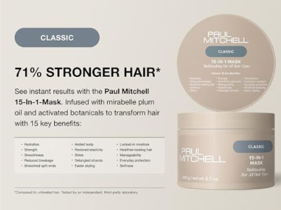 מסכה טיפולית 15in1 לכל סוגי השיער פול מיטשל PAUL MITCHELL