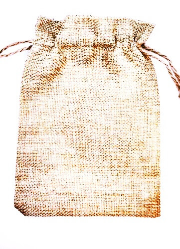 שקיות שרוכים מבד יוטה 13X18 ס
