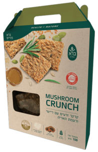  קרקר זרעים עם פטריות ריישי ורעמת האריה ברא צמחים 150 גרם - Bara Mushroom Crunch Reishi And Hericium