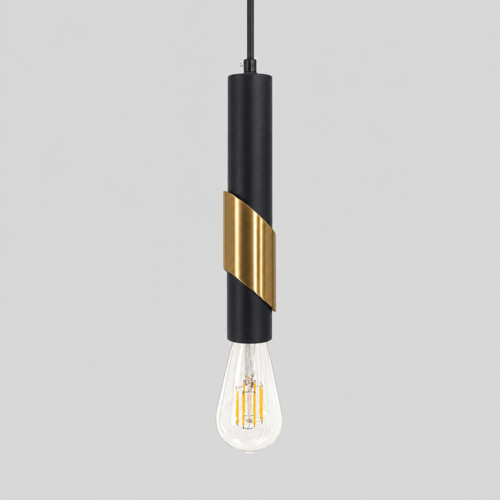 מנורת תלייה מודרנית מאלומיניום שחור ופליז – 30LL4266