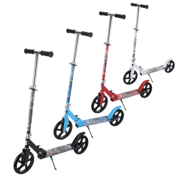 קורקינט גלגלים גדולים CLASSIC SKATER צבע שחור