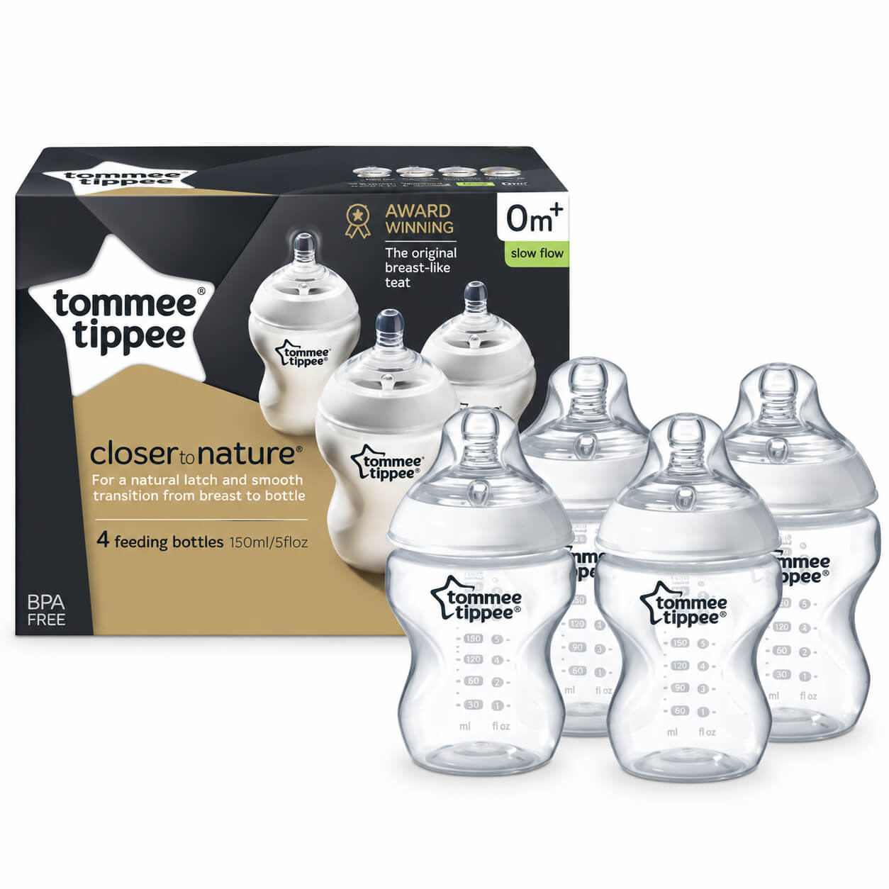 מארז 4 בקבוקי האכלה Tommee Tippee Closer to Nature 