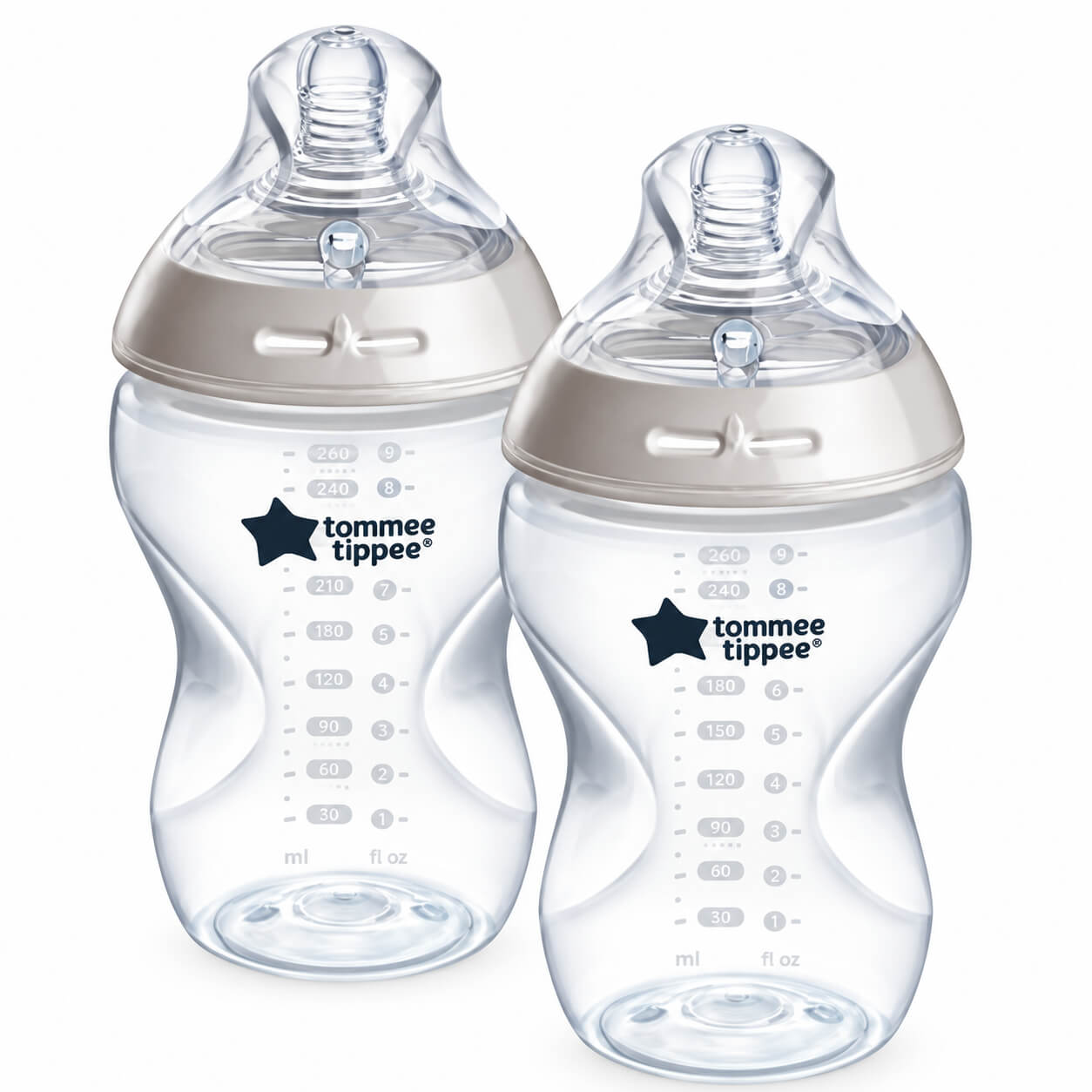 זוג בקבוקי האכלה Natural Start זרימה בינונית 3+ חודשים Tommee Tippee