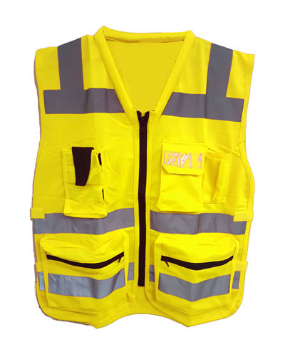 וסט זוהר + כיסים דגם מד"א