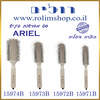 סט מברשות פיניש ARIEL (אריאל) לבנות. בגדלים:30 מ"מ , 36 מ"מ , 45 מ"מ , 55 מ"מ