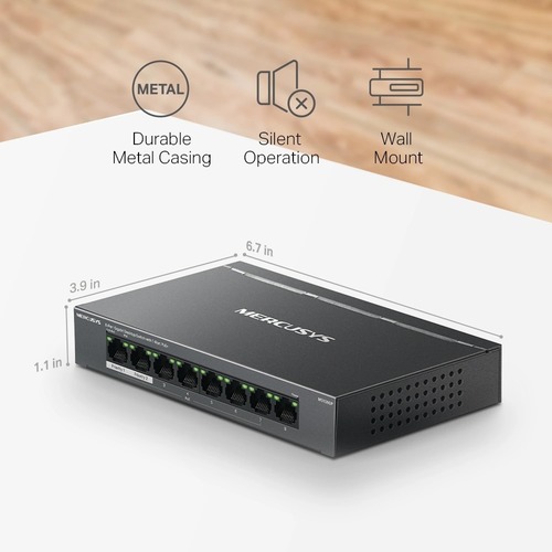 מתג Mercusys MS108GP 8-P Gigabit