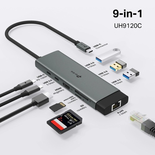 מפצל Tp-Link UH9120C USB Type-C 9-in-1