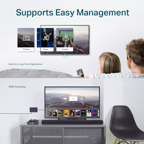 מתג שולחני Tp-Link TL-SG105E 5-Port Gigabit Switch